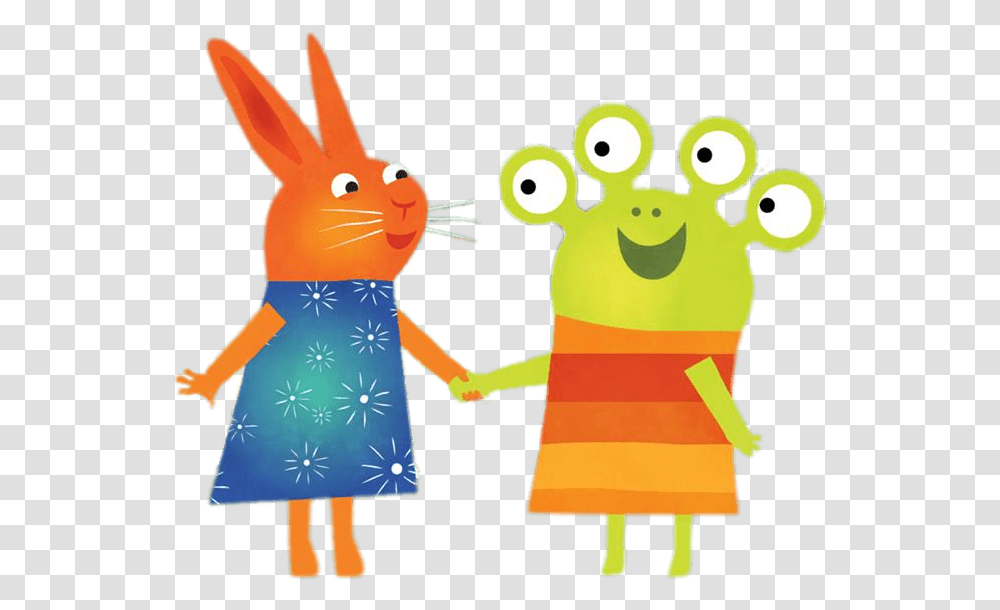 Wanda And The Alien Holding Hands Cartoon, Toy, Apparel, Flooring Transparent Png