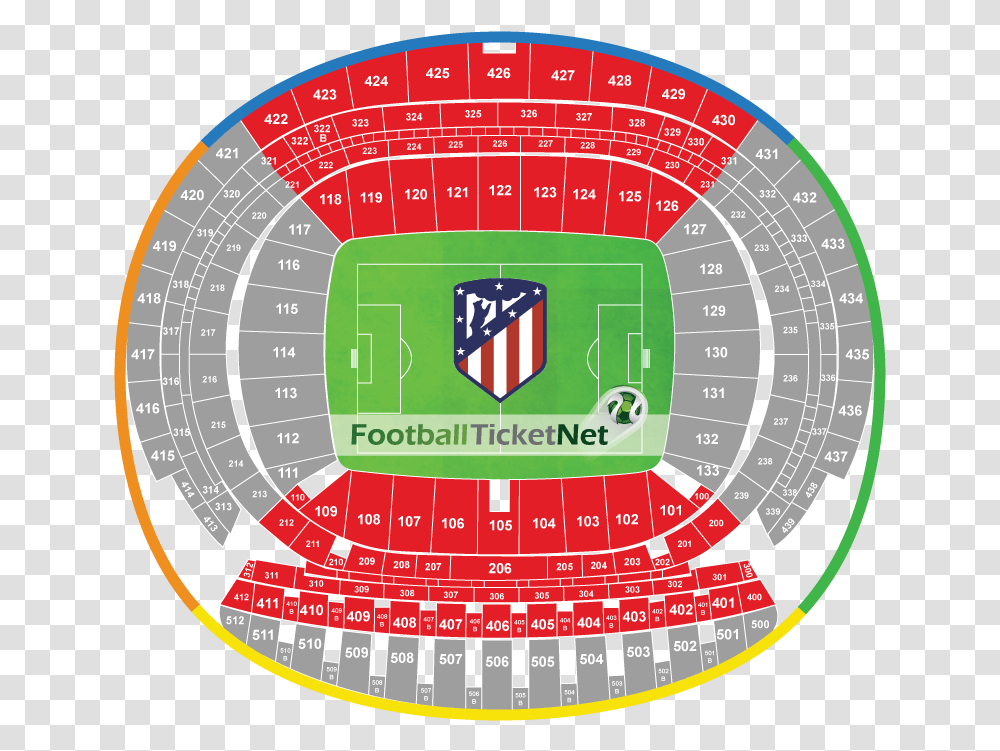 Wanda Metropolitano Seat Plan, Building, Field, Arena, Stadium Transparent Png