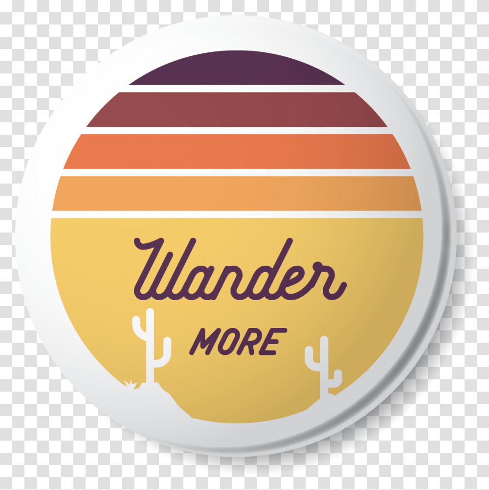 Wander More Button Circle, Label, Logo Transparent Png