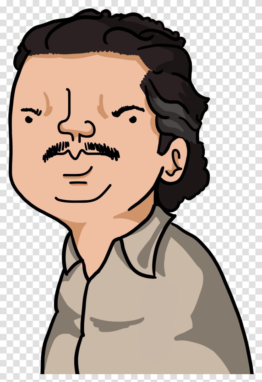 Wankul Pablo Escobar, Face, Person, Human, Mustache Transparent Png