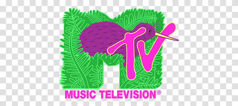 Want My Mtv, Kiwi Bird, Animal, Purple Transparent Png