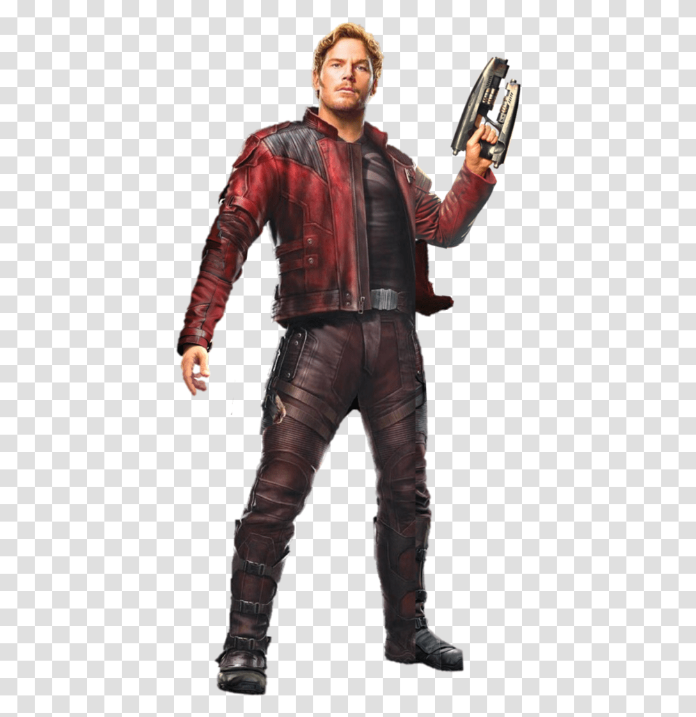 War Action Pratt Starlord Chris Hq Star Lord, Clothing, Person, Costume, Jacket Transparent Png