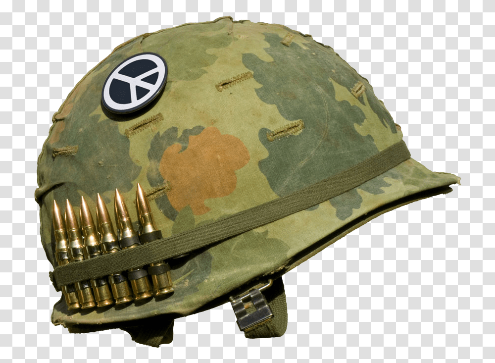 War Helmet Vietnam War Helmet, Apparel, Weapon, Ammunition Transparent Png
