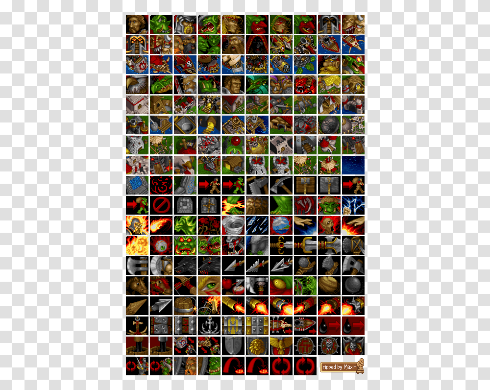 Warcraft 2 Unit Icons Warcraft 3 Icons Building, Collage, Poster, Advertisement Transparent Png