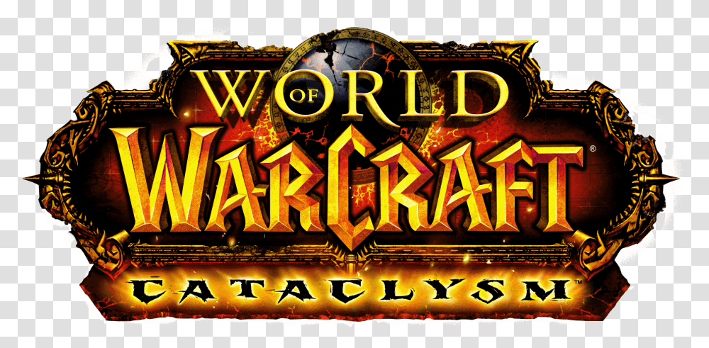 Warcraft Logo Image World Of Warcraft Cataclysm Logo, Arcade Game Machine, Graffiti, Leisure Activities Transparent Png