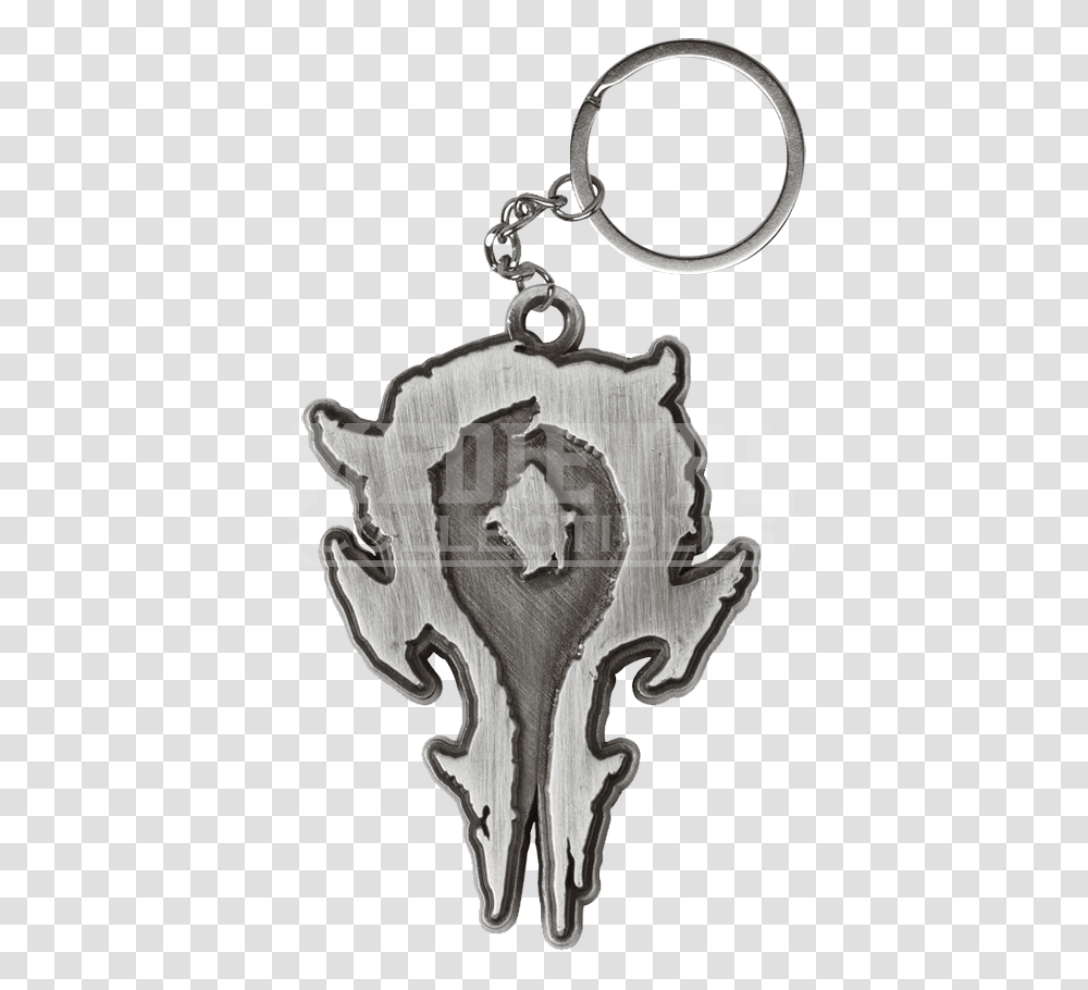 Warcraft Movie Horde Logo Metal Keychain, Silver, Pendant Transparent Png