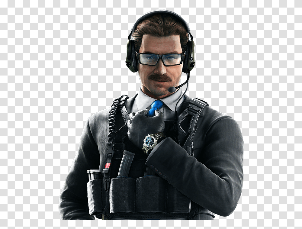 Warden Rainbow Six Siege, Person, Goggles, Accessories, Head Transparent Png