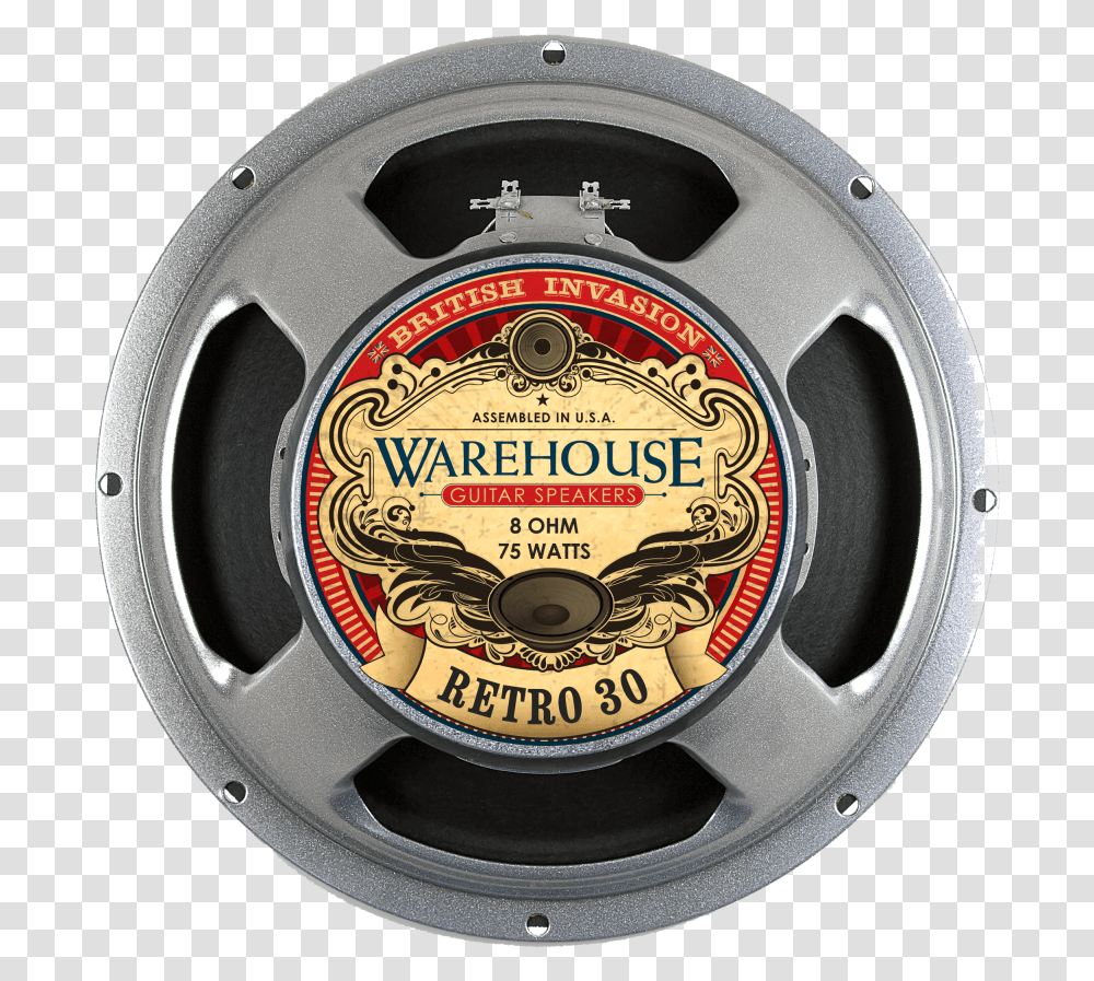 Warehouse Guitar Speakers Retro 30 12quot 75w British, Hubcap, Wheel, Machine, Tire Transparent Png