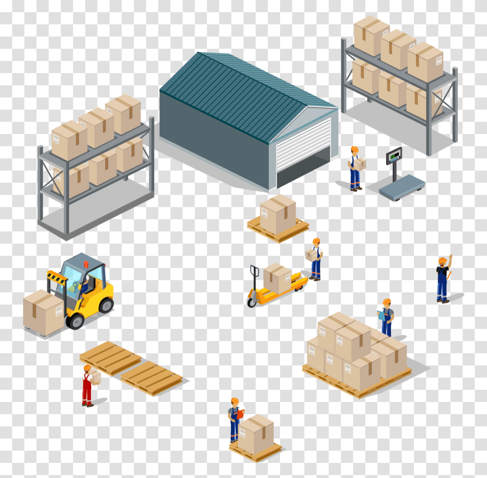 Warehouse Warehouse Process Icon, Person, Furniture, Toy, Kart Transparent Png