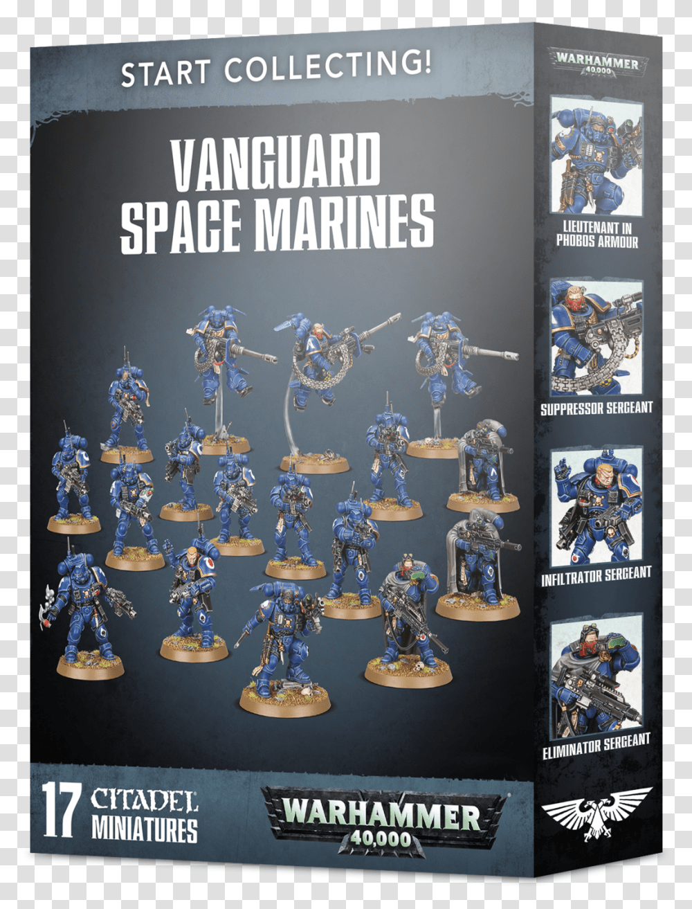 Warhammer 40000 Start Collecting Vanguard Space Marines Vanguard Space Marines, Person, Advertisement, Poster, Monitor Transparent Png
