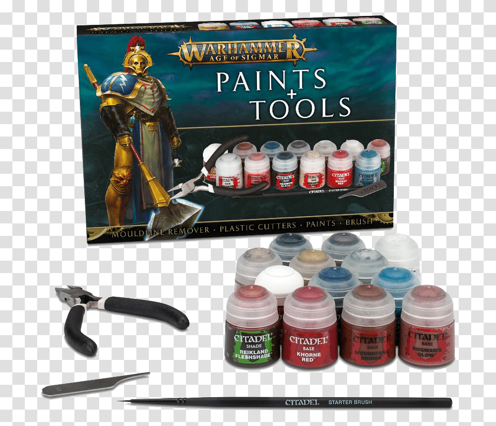 Warhammer Age Of Sigmar Paint Set, Bottle, Person, Human, Paint Container Transparent Png