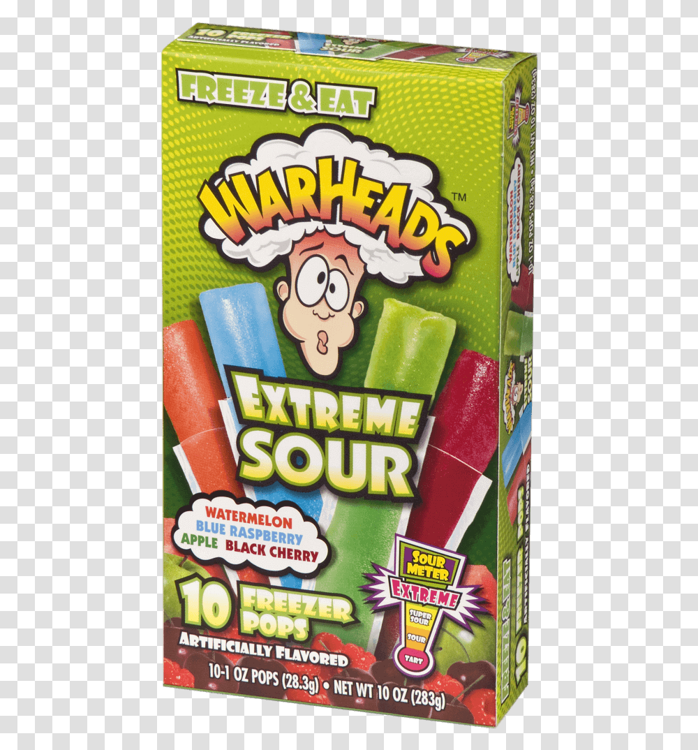 Warheads Extreme Sour Freezer Pops Bath Toy, Food, Candy, Sweets, Confectionery Transparent Png