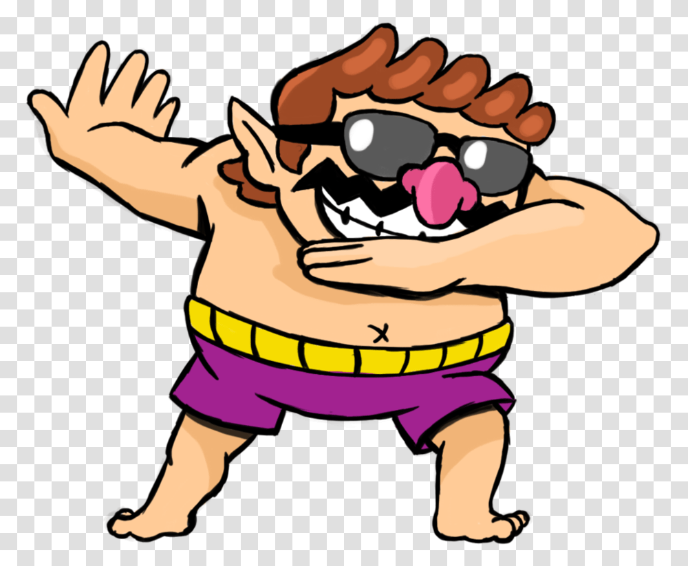 Wario Dabbing, Person, Face, Leaf, Plant Transparent Png
