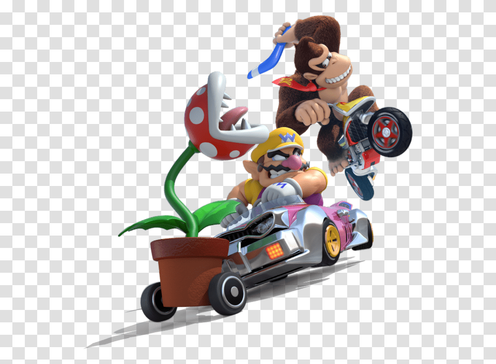 Wario Vs Donkey Kong Mario Kart 8 Deluxe Wario, Toy, Super Mario, Vehicle, Transportation Transparent Png