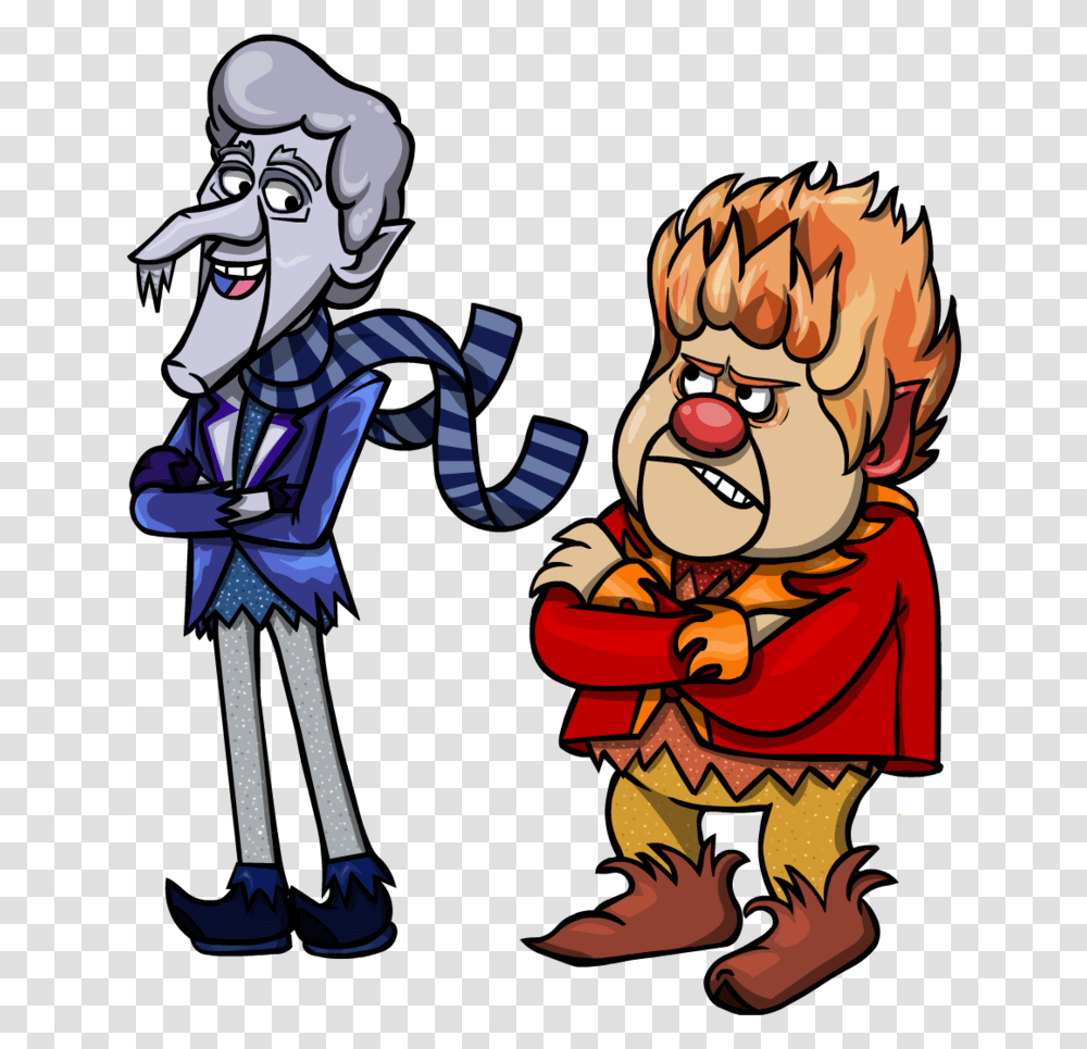 Warmth Clipart Mr Sun Heat Miser And Snow Miser Cartoon, Person, Human, Performer, Poster Transparent Png