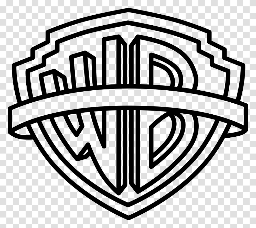 Warner Bros Dibujo Warner Bros Logo, Trademark, Emblem, Stencil Transparent Png