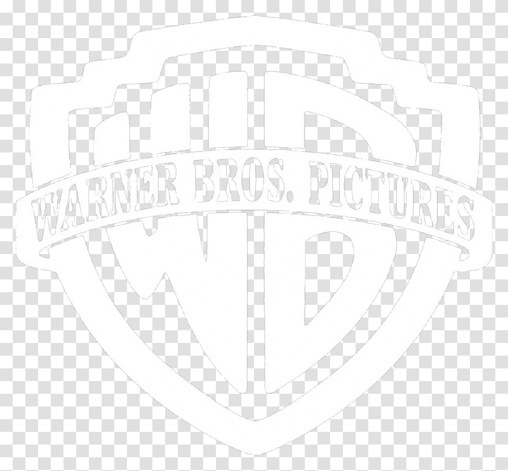 Warner Bros Pictures Logo White, Trademark, Emblem, Badge Transparent Png