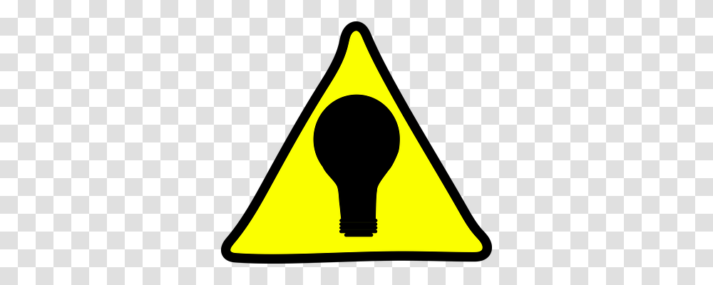 Warning Technology, Light, Lightbulb, Triangle Transparent Png