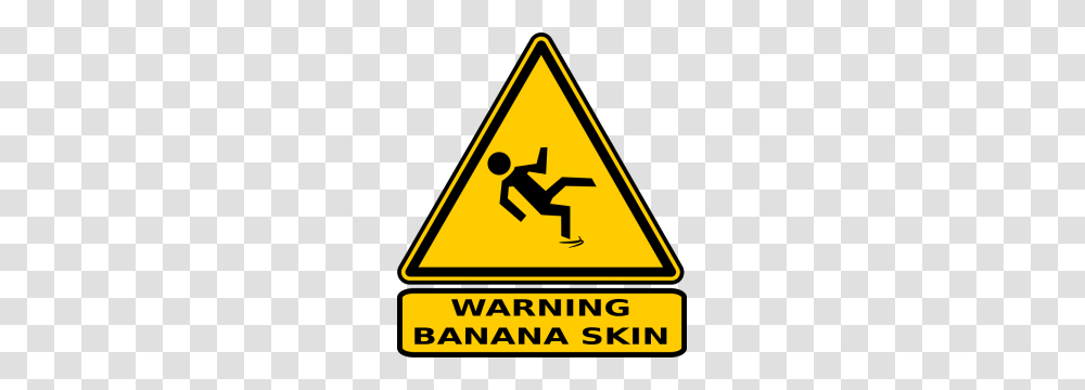 Warning Banana Skin Clip Art Download, Road Sign Transparent Png
