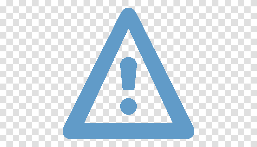 Warning Blue, Triangle Transparent Png