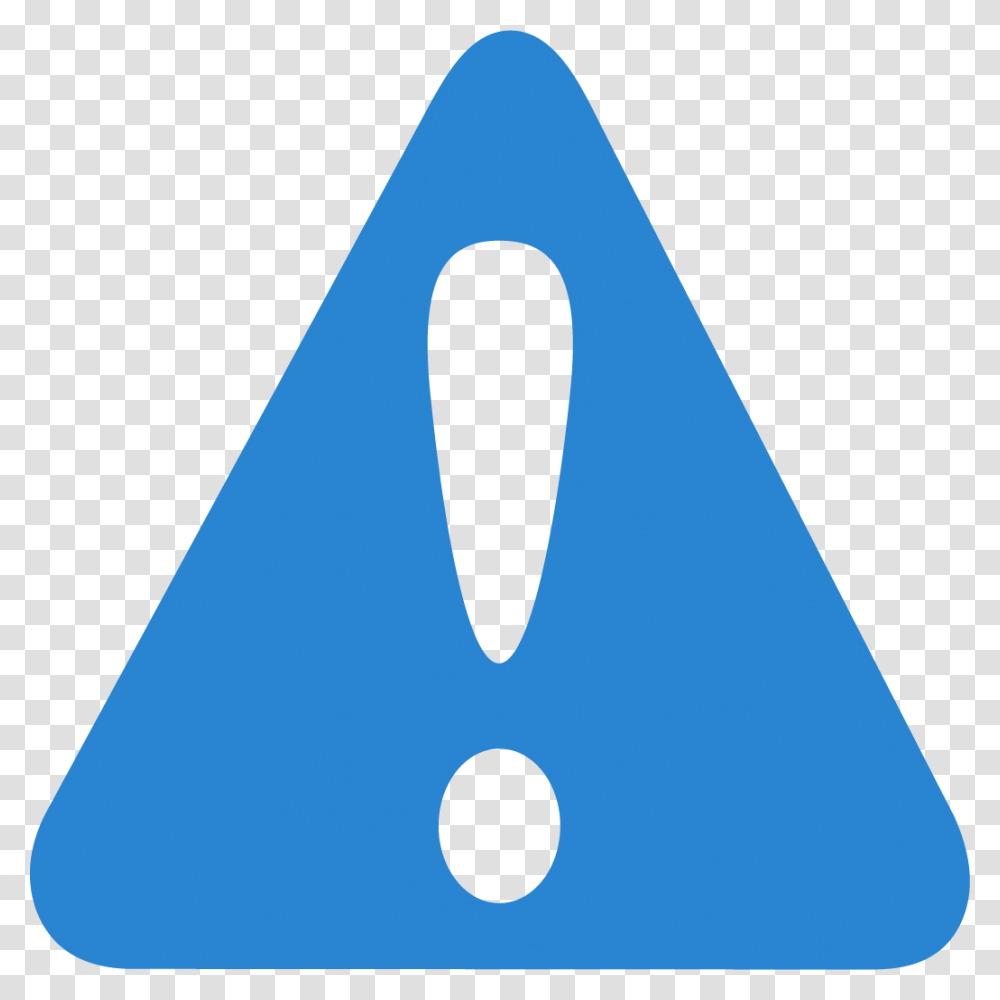 Warning Icon Blue Attention Sign, Triangle, Cone Transparent Png