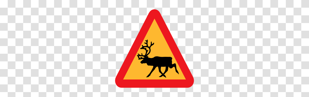 Warning Reindeer Roadsign Icon, Road Sign, Antelope, Wildlife Transparent Png