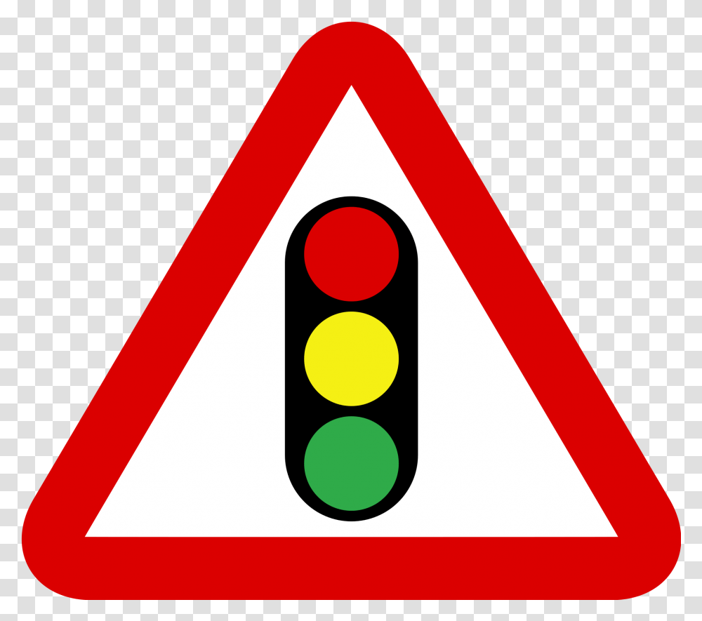 Warning Sign 3 Image Road Signs Uk Traffic Lights, Symbol, Triangle Transparent Png