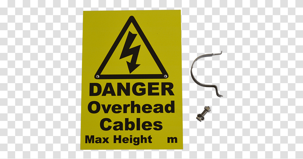 Warning Sign Danger Overhead Cables Max Height, Road Sign, Adapter Transparent Png
