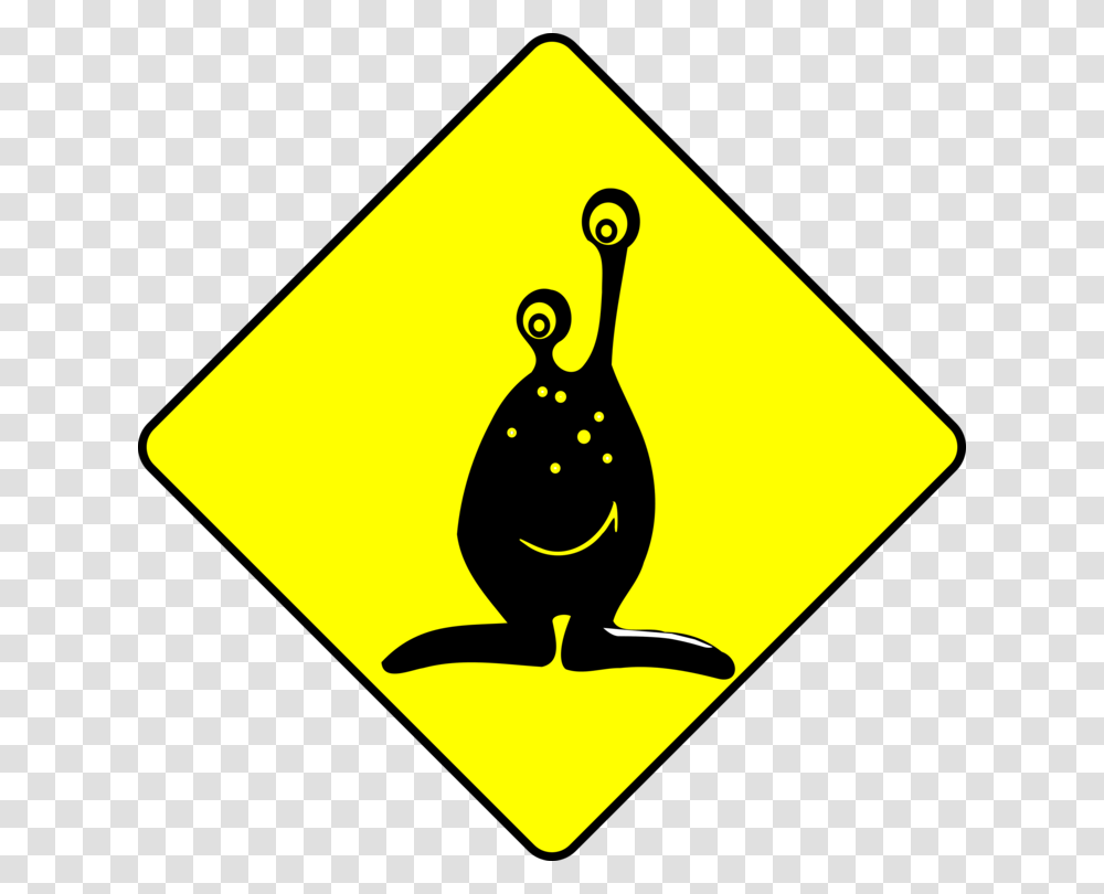 Warning Sign Extraterrestrial Life Traffic Sign Alien Free, Bird, Animal, Transportation Transparent Png