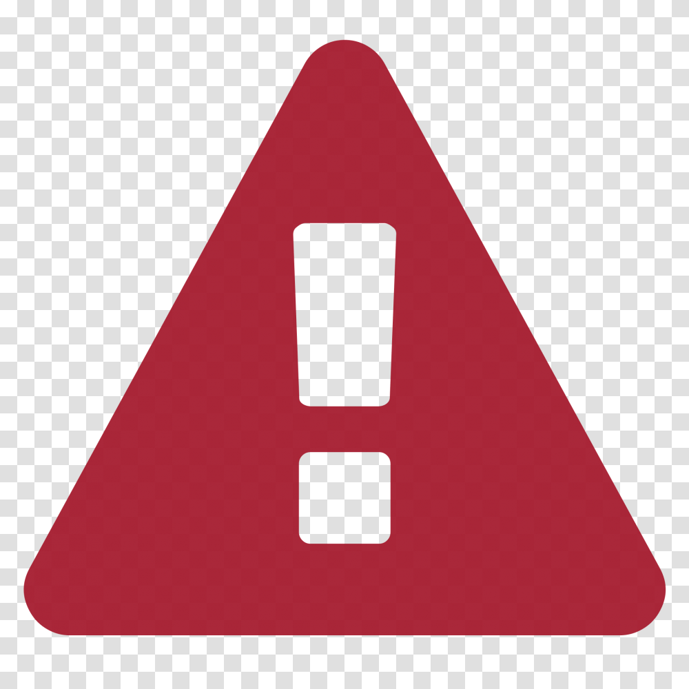 Warning Sign Font Awesome Red, Triangle Transparent Png