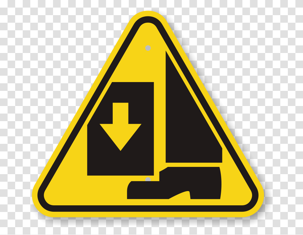 Warning Sign Foot, Road Sign, First Aid, Triangle Transparent Png