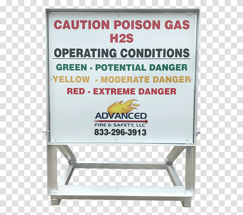 Warning Sign - Advanced Fire & Safety Danger, Advertisement, Billboard, Text, Symbol Transparent Png