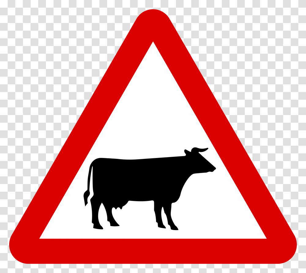 Warning Signs 15 Buy Clip Art Animal Crossing Road Sign, Cow, Cattle, Mammal Transparent Png