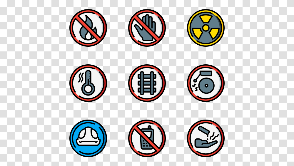 Warning Signs Circle, Lock, Combination Lock Transparent Png