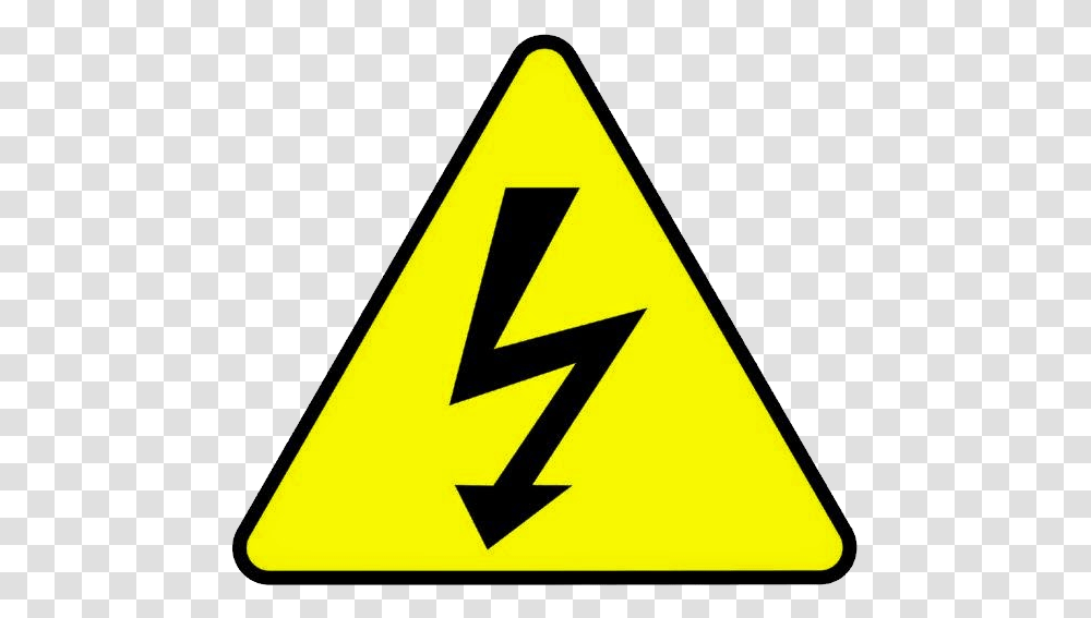 Warning Voltage Sign Free Download Electricity Warning Sign, Symbol, Triangle, Road Sign, Number Transparent Png