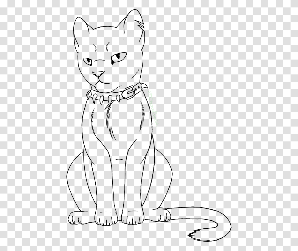 Warrior Cats Lineart, Number, Tie Transparent Png