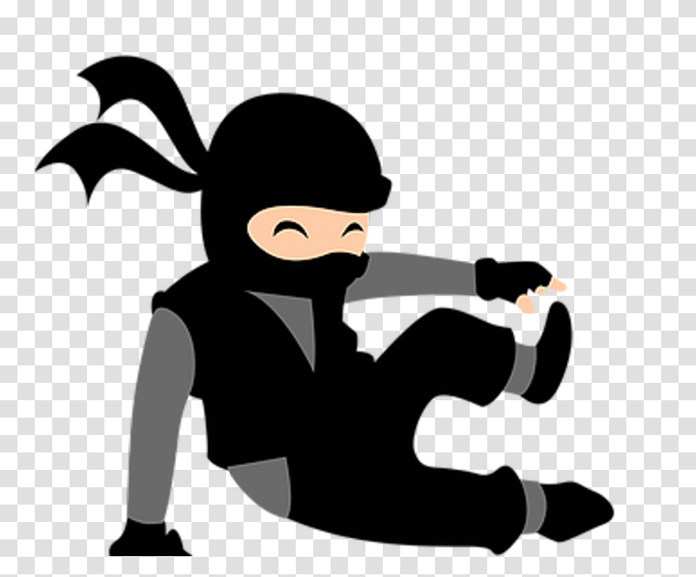 Warrior Clipart Ninja, Person, Sitting, Silhouette, Photography Transparent Png