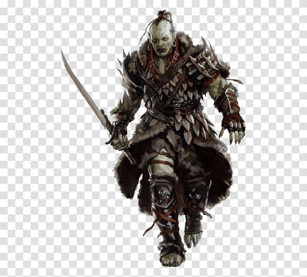 Warrior Image Dampd Orc, Person, Human, Samurai, Bronze Transparent Png