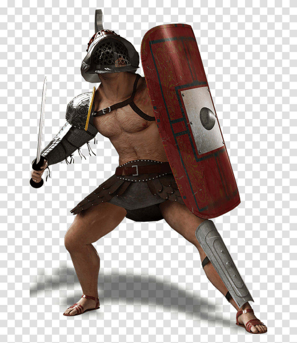 Warrior Image Roman Gladiator With Background, Armor, Helmet, Clothing, Apparel Transparent Png