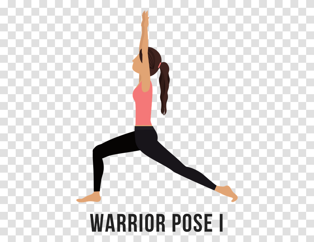Warrior Pose I Lunge, Person, Human, Fitness, Working Out Transparent Png