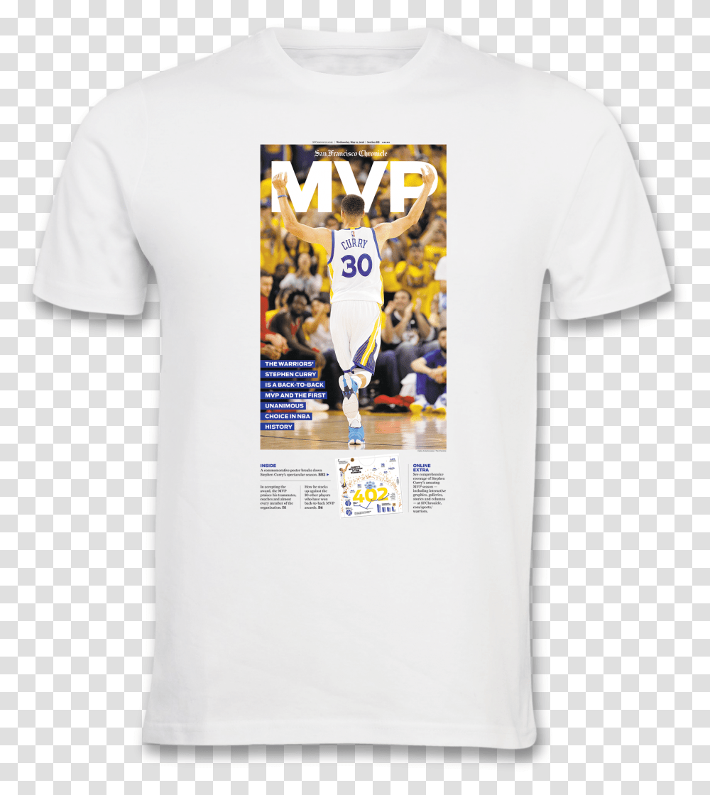 Warriors 2016 Stephen Curry Mvp T Shirt Cockatiel, Apparel, T-Shirt, Person Transparent Png