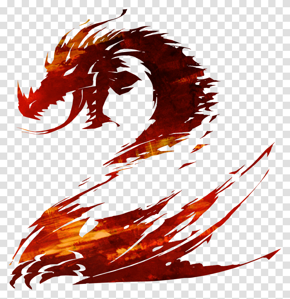 Wars Dragon Game Computer Hq Image Guild Wars 2 Logo, Painting, Art, Mountain, Outdoors Transparent Png