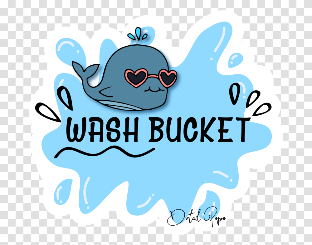 Wash Bucket Copy Cartoon, Label, Word, Sticker Transparent Png