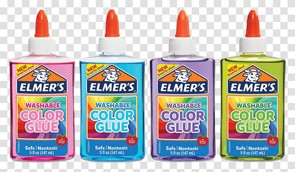Washable Color Glue, Bottle, Label, Tin Transparent Png