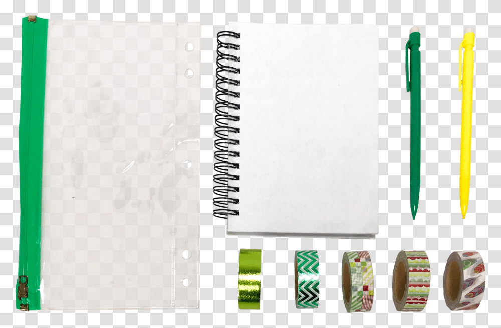 Washi Tape Book Cover, Diary, Page, Spiral Transparent Png