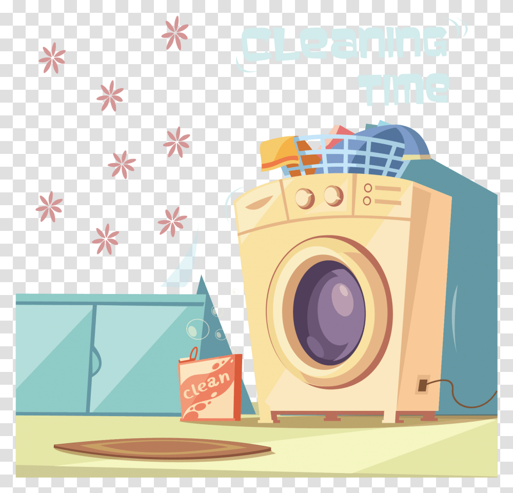 Washing Machine Cartoon, Washer, Appliance, Dishwasher, Laundry Transparent Png