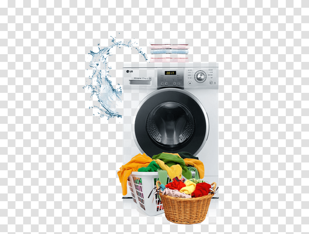 Washing Machine With Clothes, Laundry, Appliance, Dryer, Washer Transparent Png