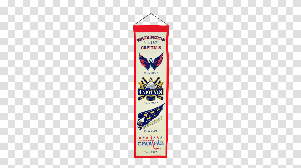 Washington Capitals Logo Evolution Heritage Banner, Bottle, Incense, Ketchup Transparent Png