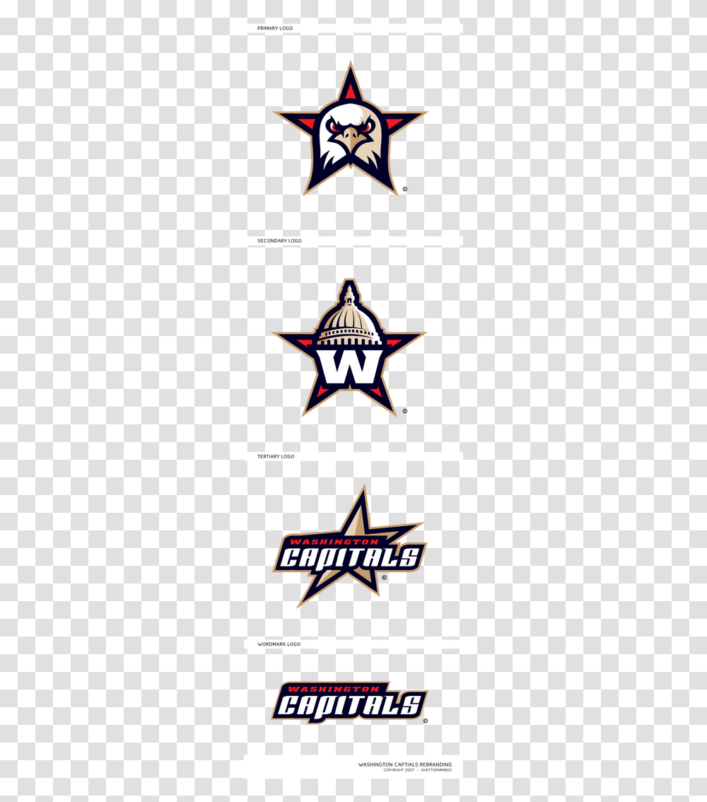 Washington Capitals Logosheet Emblem, Star Symbol, Airplane, Aircraft Transparent Png