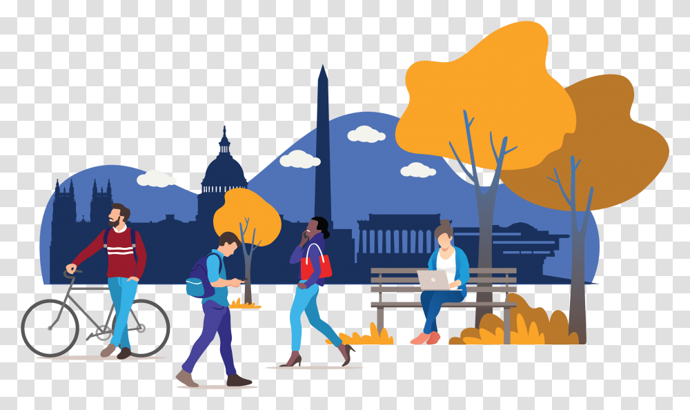 Washington Dc Clipart Free Illustration, Person, Bicycle, Transportation, Wheel Transparent Png